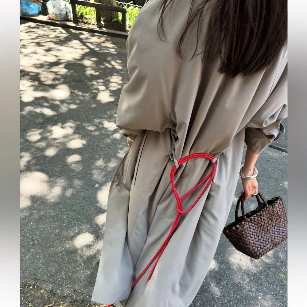 Burgundy Tassel Rope Belt